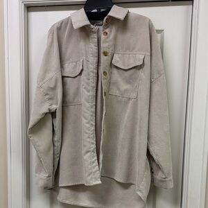 Men's Beige Corduroy Jacket